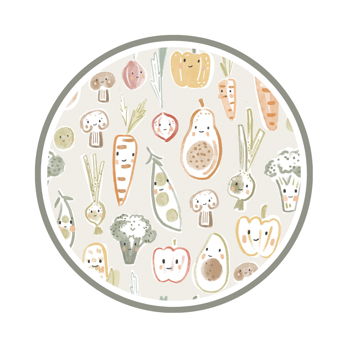 Vegetable Soiree Two-Piece Bamboo Set